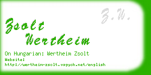 zsolt wertheim business card